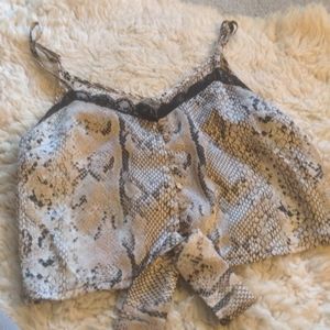 Snakeskin pattern tank top
